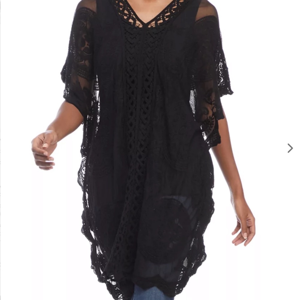 SOLD!! Collection XIIX Elegant Leaf Lace Topper NWOT